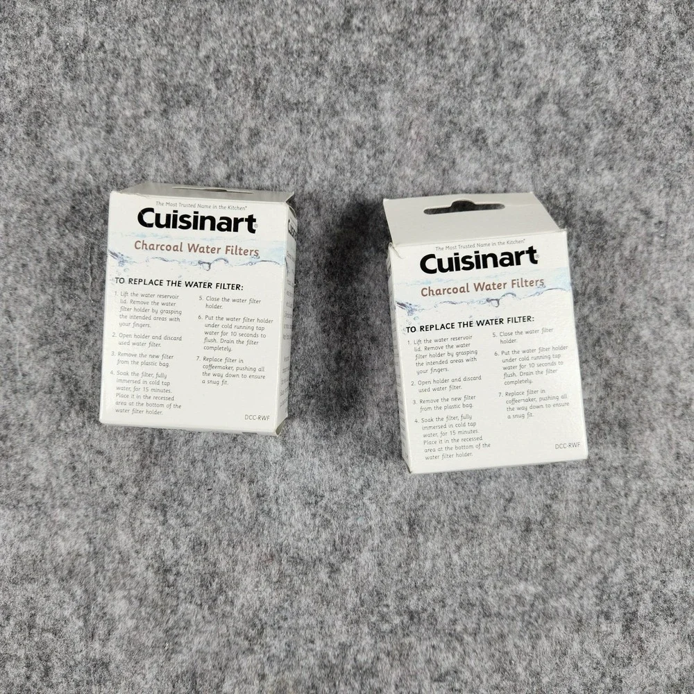 NEW‎ Lot of 2 Cuisinart DCC-RWF Charcoal Water Filters 2-Pack Replacement